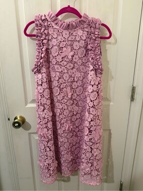 SSYS Sleeveless Floral Lace Formal Dress in Purple